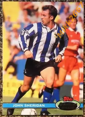 John SHERIDAN. Коллекция TOPPS Stadium Club Английская Премьер-Лига 92-93