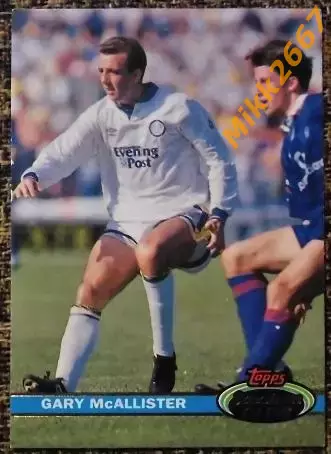 Gary McALLISTER. Коллекция TOPPS Stadium Club Английская Премьер-Лига 92-93