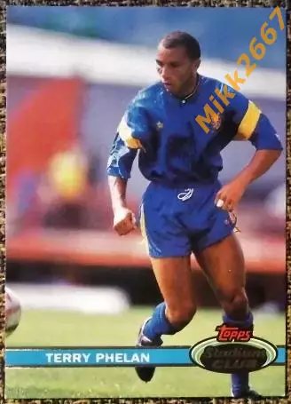 Terry PHELAN. Коллекция TOPPS Stadium Club Английская Премьер-Лига 92-93