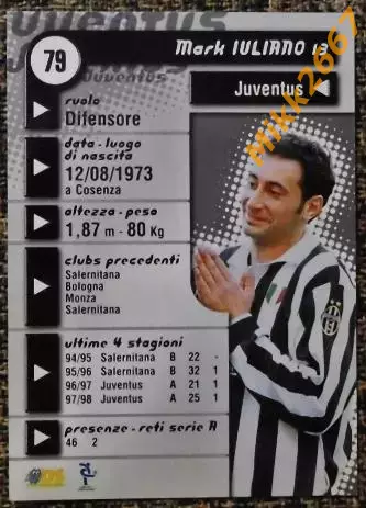 Mark IULIANO. Коллекция DS Pianeta Calcio 1998-1999 1