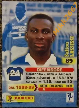 Saliou LASSISSI. Коллекция Panini Calcio 99 Cards 1