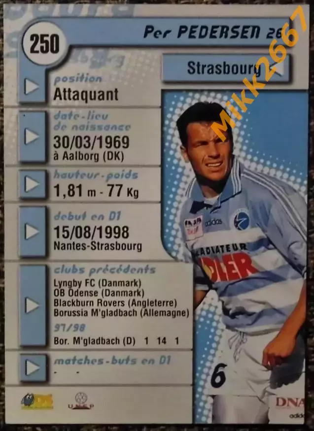 Per PEDERSEN. Коллекция DS France Foot 1998-1999 1