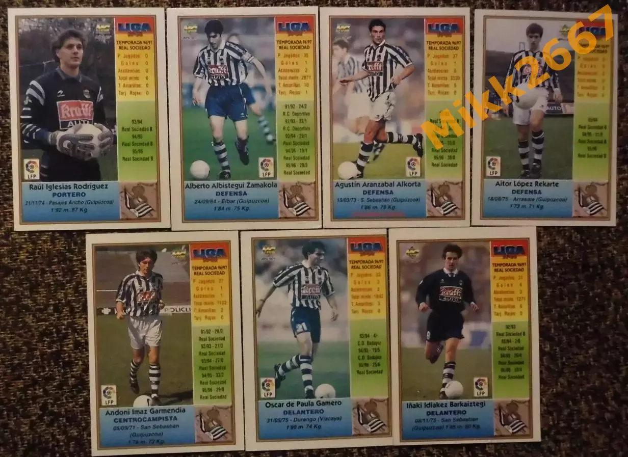 REAL SOCIEDAD. Коллекция MUNDICROMO Испанская Лига 1997-1998 1