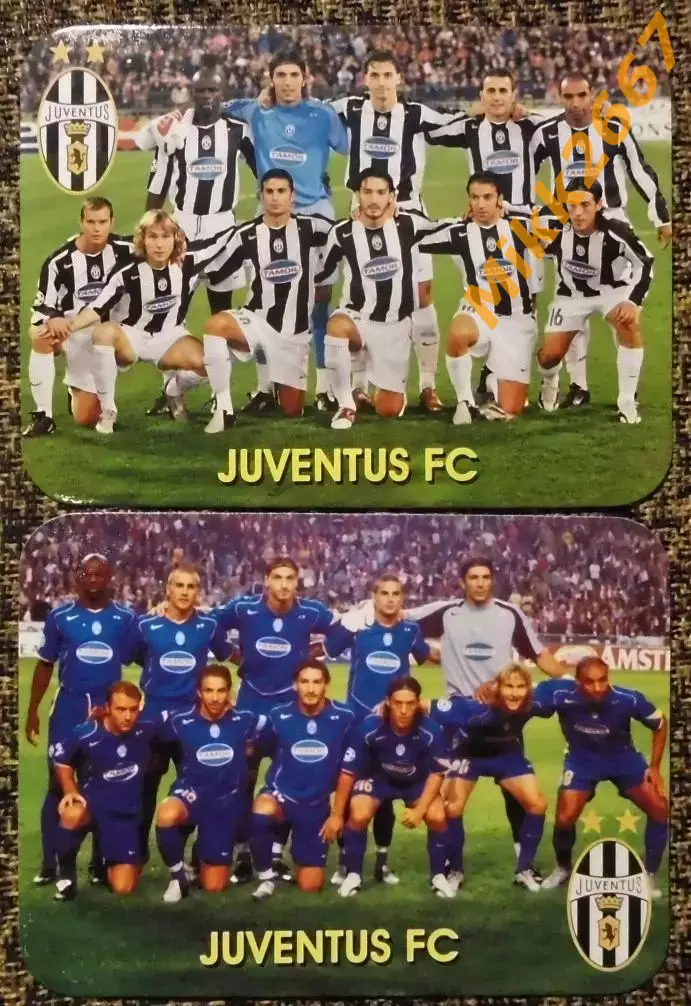 Календарики JUVENTUS FC / 2 вида / В мире футбола 2006