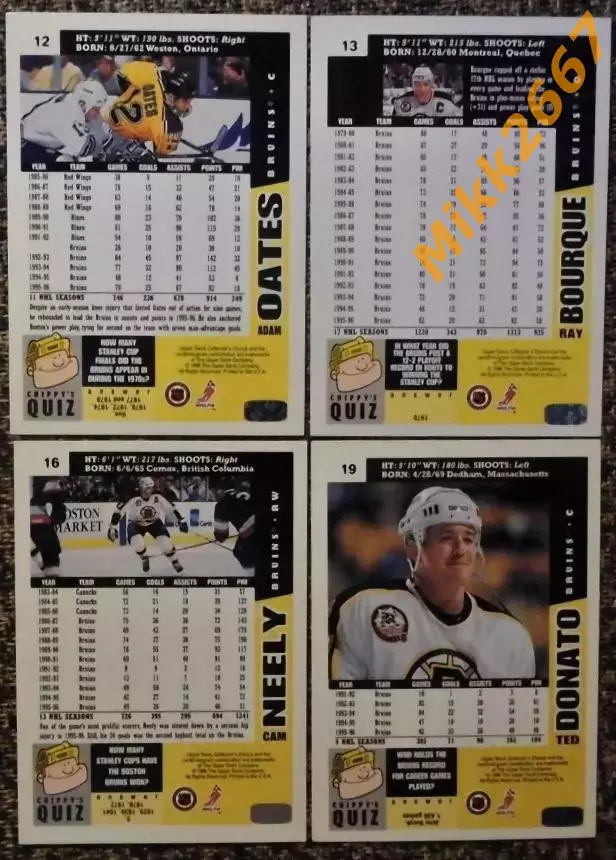 BOSTON BRUINS. Коллекция Collector's Choice NHL 1996-1997 1