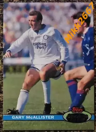 Gary McALLISTER. Коллекция TOPPS Stadium Club Английская Премьер-Лига 92-93