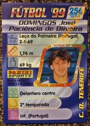 DOMINGOS Jose Paciencia de Oliveira. Коллекция PANINI Futbol 1998-1999 1