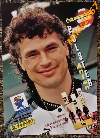 Anton POLSTER. Коллекция PANINI Чемпионат Мира 1998 (коллекционные карточки) 1