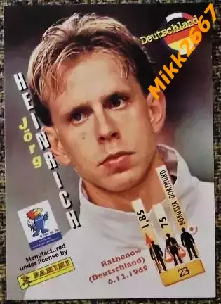 Jorg HEINRICH. Коллекция PANINI Чемпионат Мира 1998 (коллекционные карточки) 1