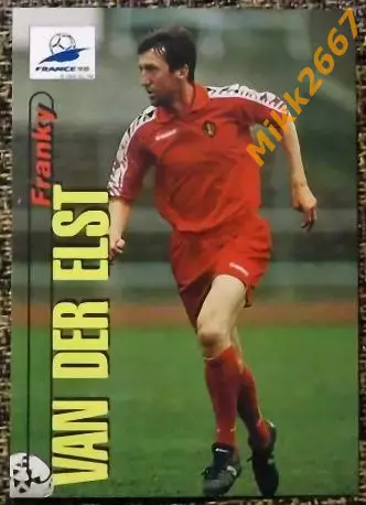 Franky VAN DER ELST. Коллекция PANINI Чемпионат Мира 98 (коллекционные карточки)