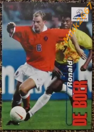 Ronald DE BOER. Коллекция PANINI Чемпионат Мира -98 (коллекционные карточки)