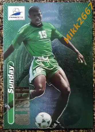 Sunday OLISEH. Коллекция PANINI Чемпионат Мира 1998 (коллекционные карточки)