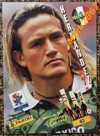 Luis HERNANDEZ. Коллекция PANINI Чемпионат Мира 1998 (коллекционные карточки) 1