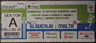 Словения - Мальта.Отборочный матч ЧЕ-2004.