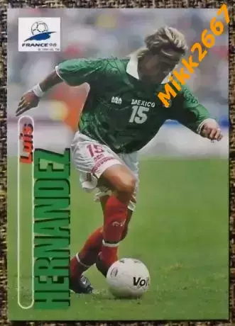Luis HERNANDEZ. Коллекция PANINI Чемпионат Мира 1998 (коллекционные карточки)