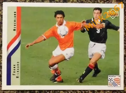 Frank RIJKAARD. Коллекция Upper Deck Чемпионат Мира США 1994