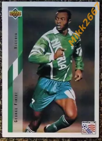Finidi GEORGE. Коллекция Upper Deck Чемпионат Мира США 1994