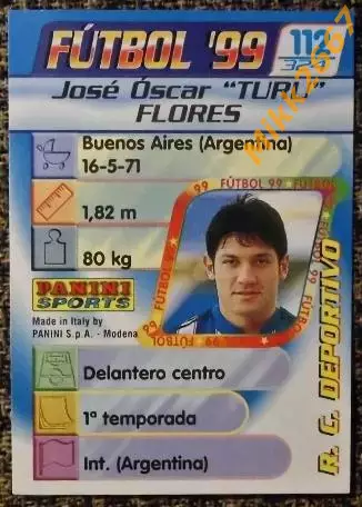 TURU FLORES. Коллекция PANINI Futbol 1998-1999 1