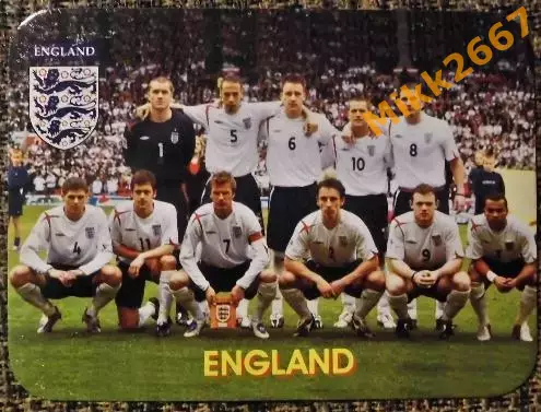 Календарик ENGLAND / сборная команда АНГЛИЯ / В мире футбола 2006