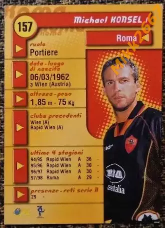 Michael KONSEL. Коллекция DS Pianeta Calcio 1998-1999 1