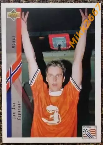Jan Age FJORTOFT. Коллекция Upper Deck Чемпионат Мира США 1994