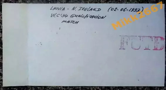 Латвия -Северная Ирландия. Отборочный матч ЧМ-1994. 1