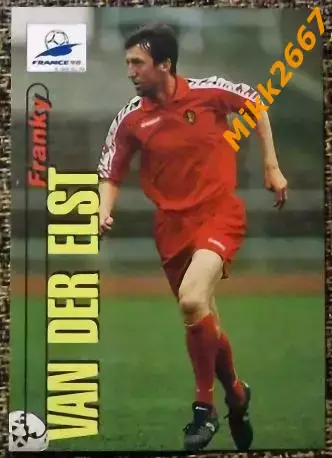 Franky VAN DER ELST. Коллекция PANINI Чемпионат Мира 98 (коллекционные карточки)
