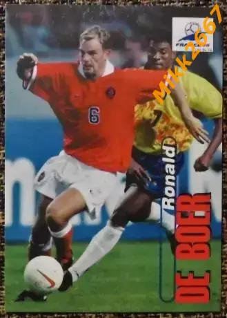 Ronald DE BOER. Коллекция PANINI Чемпионат Мира -98 (коллекционные карточки)