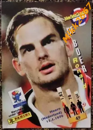 Ronald DE BOER. Коллекция PANINI Чемпионат Мира -98 (коллекционные карточки) 1