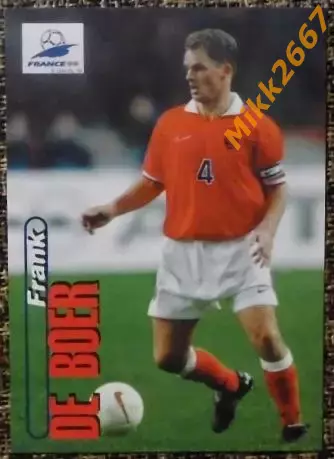 Frank DE BOER. Коллекция PANINI Чемпионат Мира -98 (коллекционные карточки)