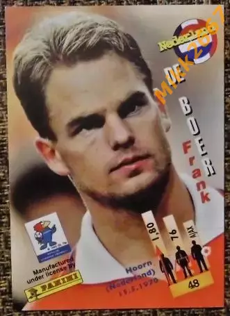 Frank DE BOER. Коллекция PANINI Чемпионат Мира -98 (коллекционные карточки) 1