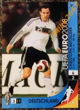 CHRISTOPH METZELDER. Коллекция PANINI Чемпионат Европы 2008. Игровые карточки