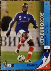 WILLIAM GALLAS. Коллекция PANINI Чемпионат Европы 2008. Игровые карточки