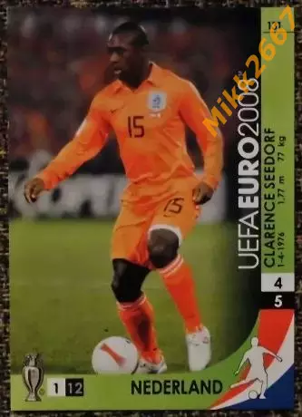 CLARENCE SEEDORF. Коллекция PANINI Чемпионат Европы 2008. Игровые карточки