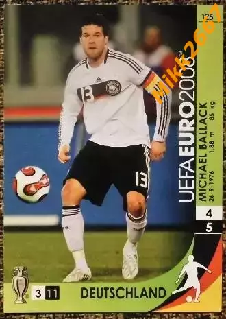 MICHAEL BALLACK. Коллекция PANINI Чемпионат Европы 2008. Игровые карточки
