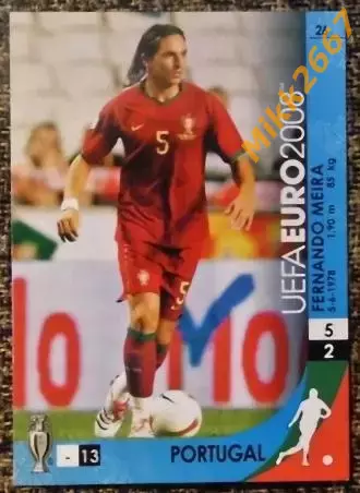 FERNANDO MEIRA. Коллекция PANINI Чемпионат Европы 2008. Игровые карточки