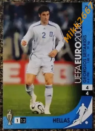 GEORGIOS SEITARIDIS. Коллекция PANINI Чемпионат Европы 2008. Игровые карточки
