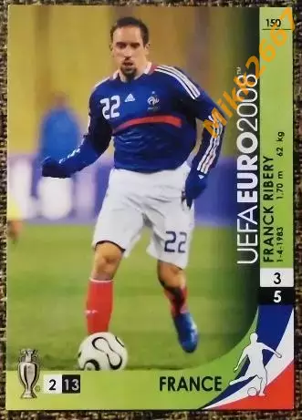 FRANCK RIBERY. Коллекция PANINI Чемпионат Европы 2008. Игровые карточки