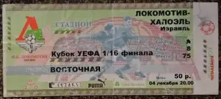 Локомотив Москва - Хапоэль Тель-Авив (Израиль). Кубок УЕФА 2001/2002