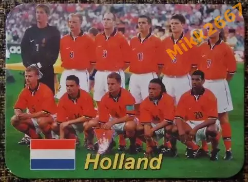 Календарик HOLLAND / сборная команда НИДЕРЛАНДЫ / В мире футбола 2001