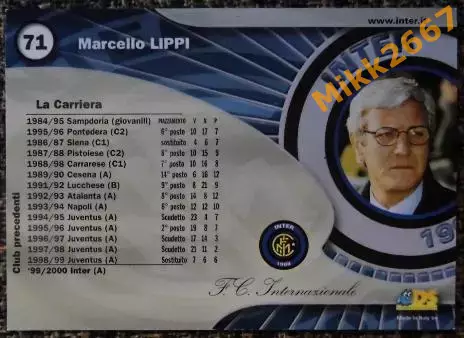 Marcello LIPPI. Коллекция DS Интер 2000 1