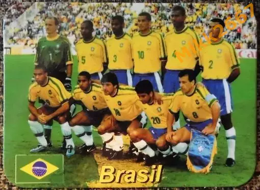 Календарик BRASIL / сборная команда БРАЗИЛИЯ / В мире футбола 2001