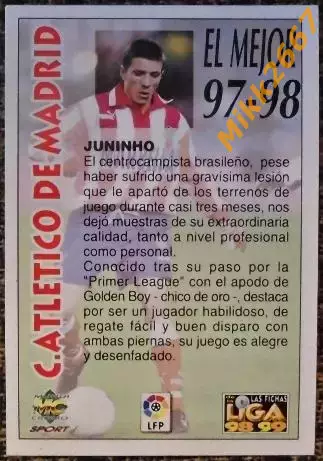 JUNINHO. Коллекция MUNDICROMO Испанская Лига 1998-1999 1