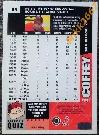 Paul COFFEY. Коллекция Collector's Choice NHL 1996-1997 1