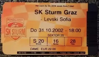 ШТУРМ Грац (Австрия) - ЛЕВСКИ София (Болгария). Кубок УЕФА 2002/2003