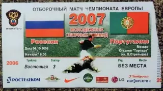 Россия - Португалия. Отборочный матч ЧМ-2007 молодёжных сборных команд.