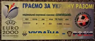 Украина - Россия. 05.09.1998. Отборочный матч ЧЕ-2000.