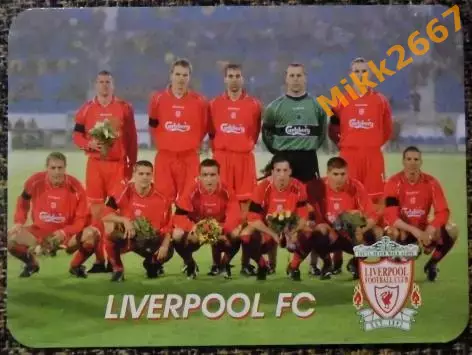 Календарик FC LIVERPOOL / ФК ЛИВЕРПУЛЬ / В мире футбола 2002