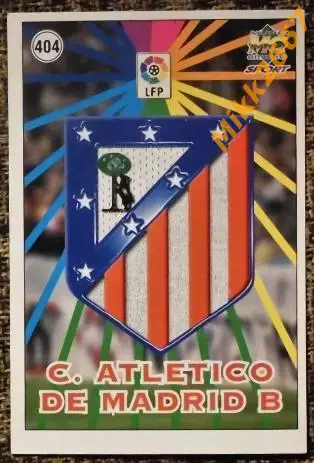 ATLETICO DE MADRID B. Коллекция MUNDICROMO Испанская Лига 1998-1999