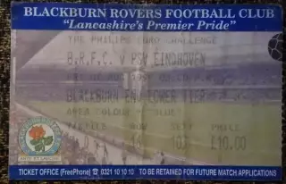 BLACKBURN ROVERS FC - PSV EINDHOVEN / 07-08-1998